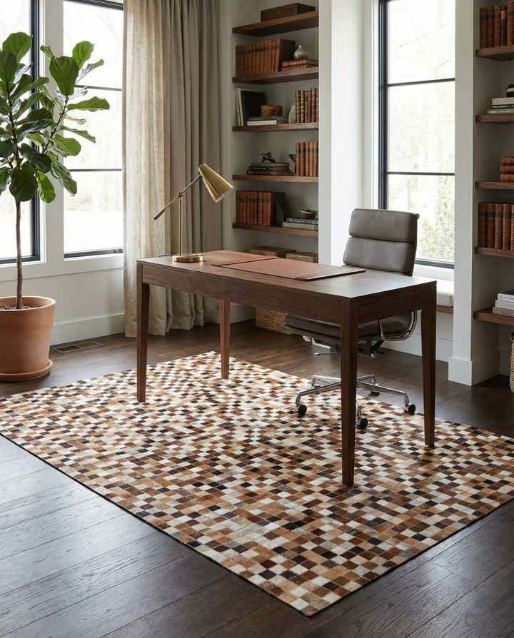 5' 1 x 7' 11 Cowhide Stocks Rug