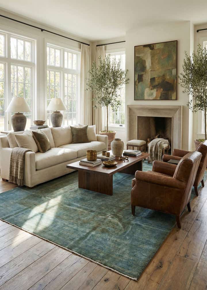 6' 8 x 9' 8 Hand Knotted Over-Dyed Ziegler Oriental Rug