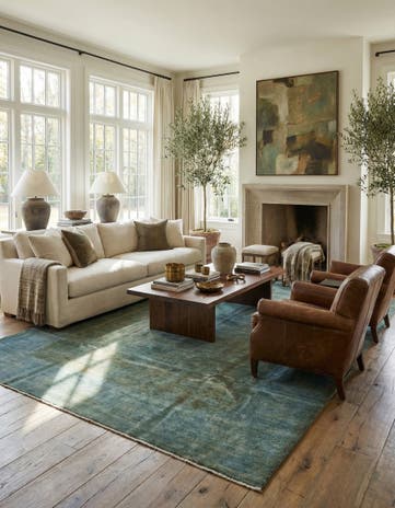 6' 8 x 9' 8 Hand Knotted Over-Dyed Ziegler Oriental Rug