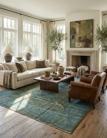 6' 8 x 9' 8 Hand Knotted Over-Dyed Ziegler Oriental Rug