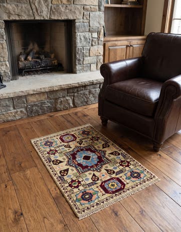 2' x 3' Hand Knotted Mamluk Ziegler Rug
