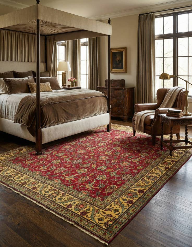 Detail image of  9' 6 x 12' 6  Hand Knotted Tabriz Persian Wool Rug