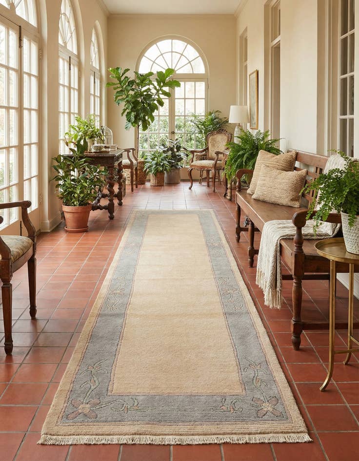 Detail image of  2' 7 x 11' 3  Hand Knotted Tibet Wool Runner Rug