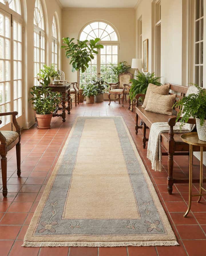 2' 7 x 11' 3 Hand Knotted Tibet Wool Runner Rug