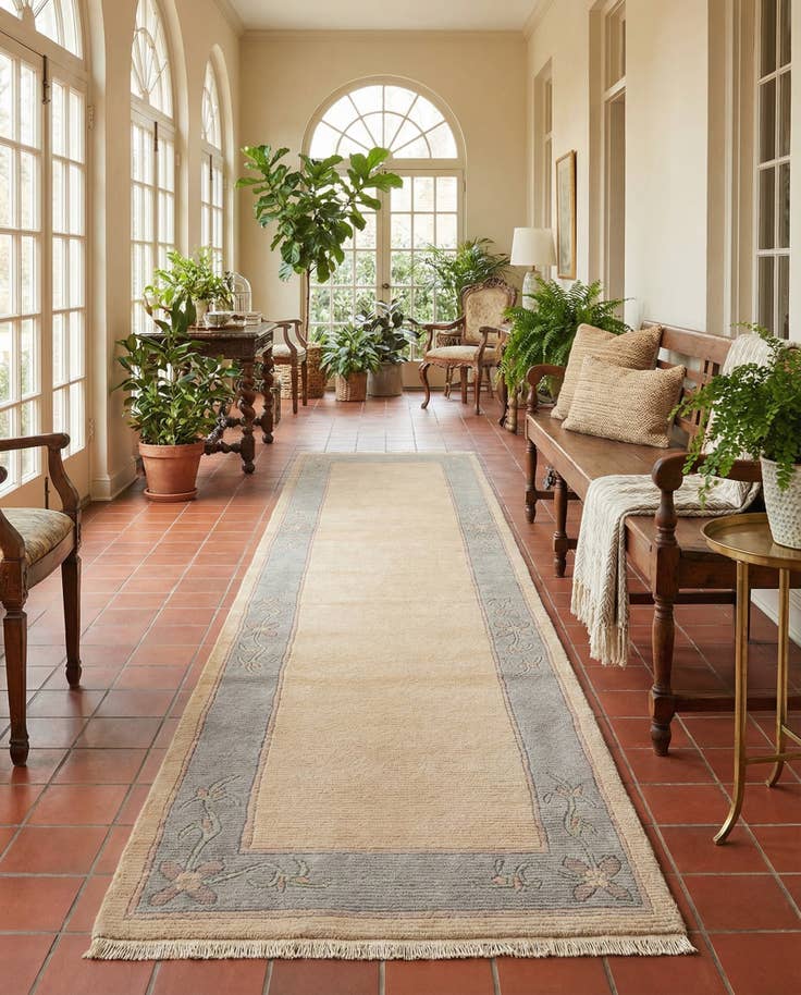 Detail image of 2' 7 x 11' 3 Hand Knotted Tibet Wool Runner Rug