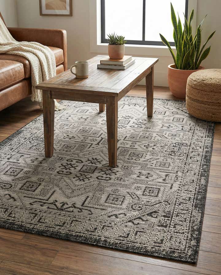 3' x 5' 3 Easy-Clean Aztec Indoor / Outdoor Rug