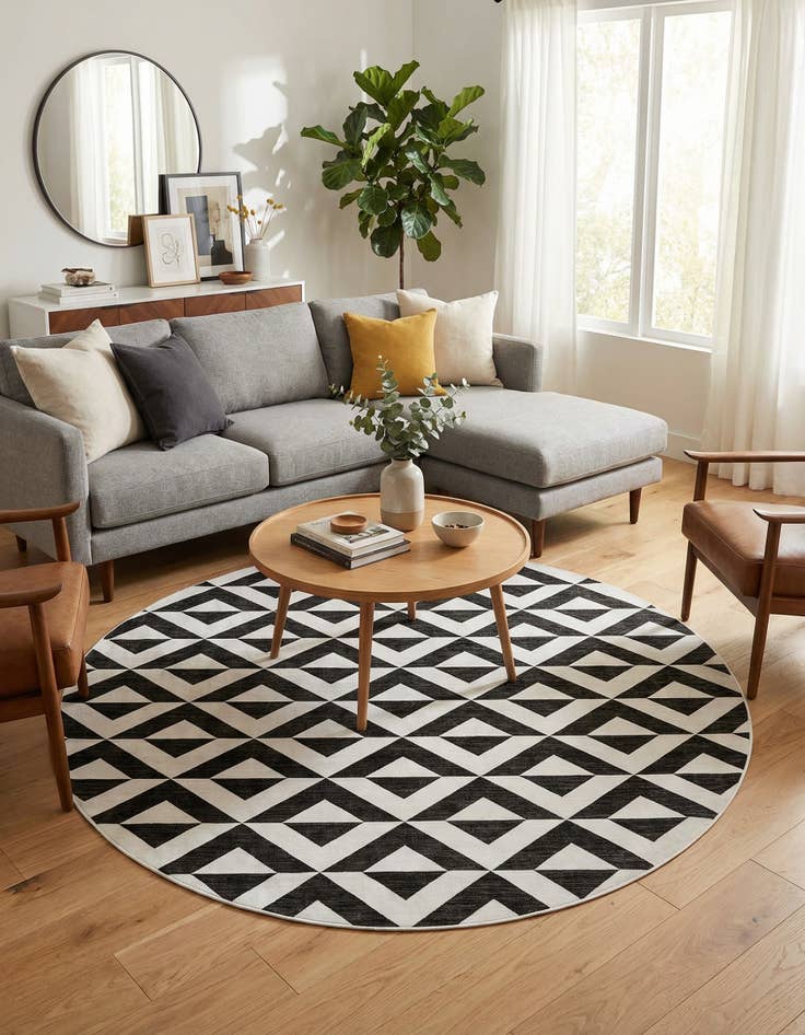 Detail image of 10' x 10'  Washable Jill Zarin Napa Indoor / Outdoor Round Rug