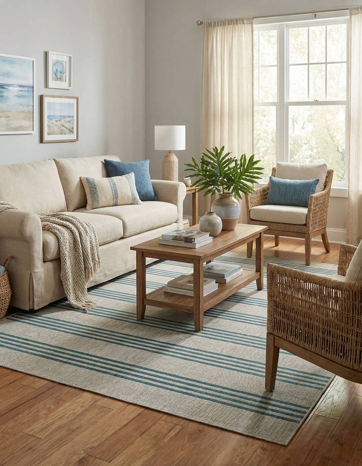 Detail image of 7' x 10'  Washable Jill Zarin Anguilla Indoor / Outdoor Rug