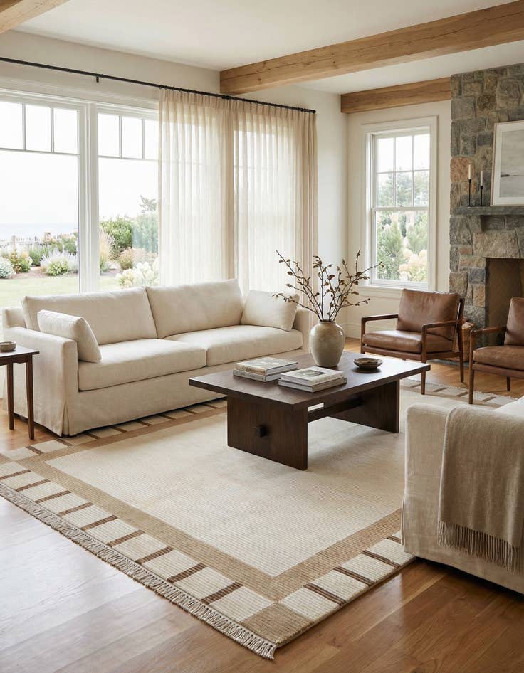 Detail image of 4' 11 x 6' 11  Hand Knotted Darya Wool Rug