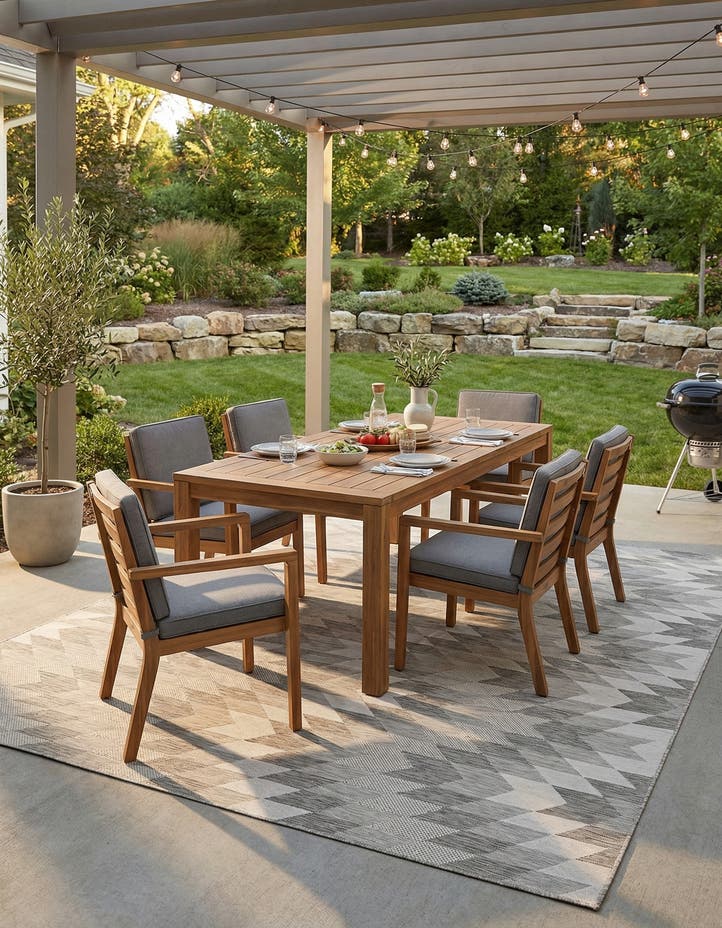 10' x 14' Easy-Clean Modern Indoor / Outdoor...