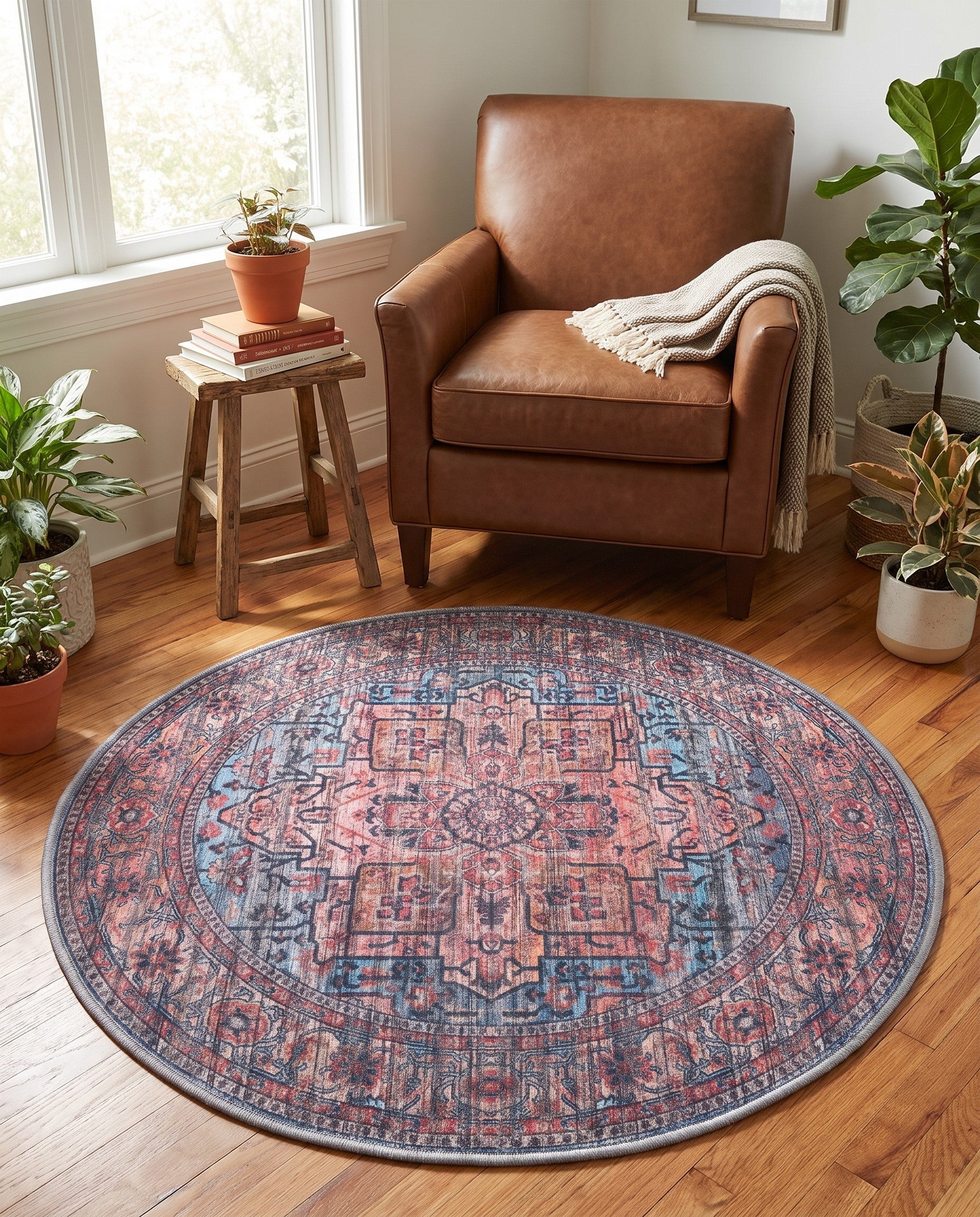 3' 3 x 3' 3 Maahru Round Rug