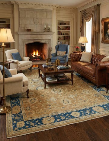 8' 1 x 10' 6 Hand Knotted Peshawar Ziegler Rug