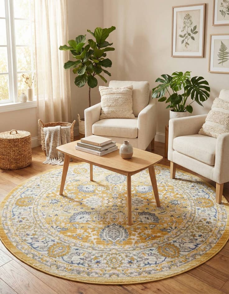 Detail image of 5' 3 x 5' 3 Whitney Round Rug