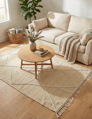 4' 2 x 6' 1 Hand Knotted Moroccan Wool Rug