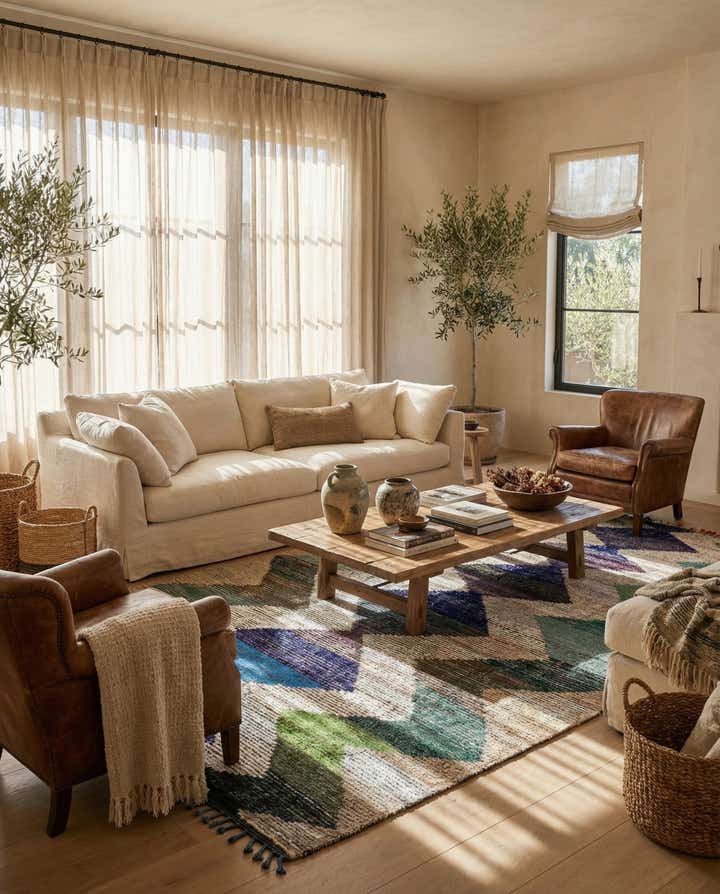 9' 4 x 12' 4 Hand Knotted Moroccan Wool Rug