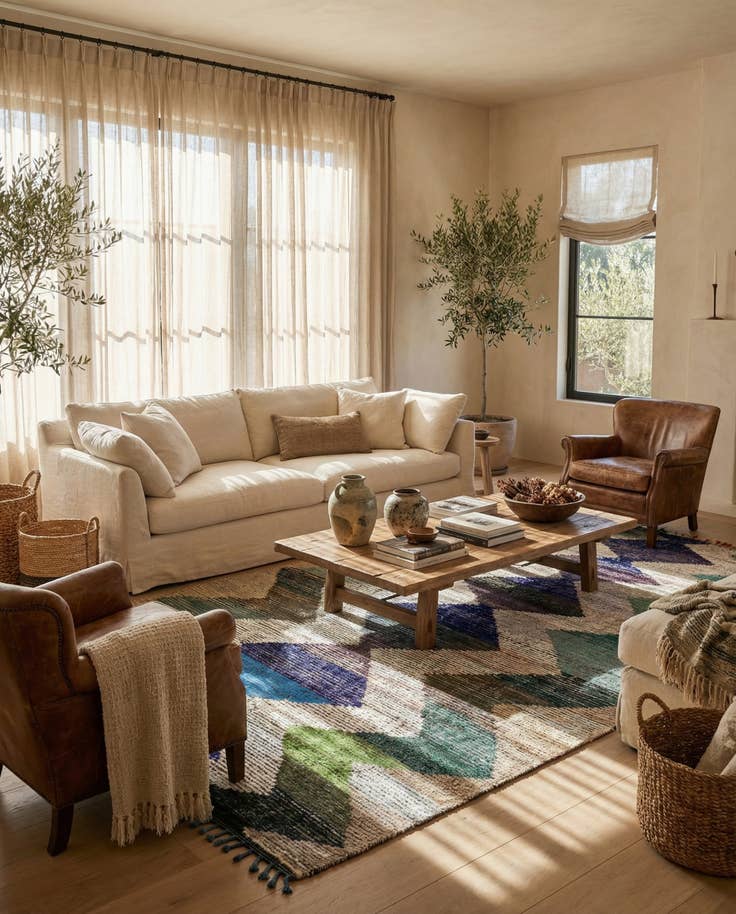Detail image of 9' 4 x 12' 4 Hand Knotted Moroccan Wool Rug