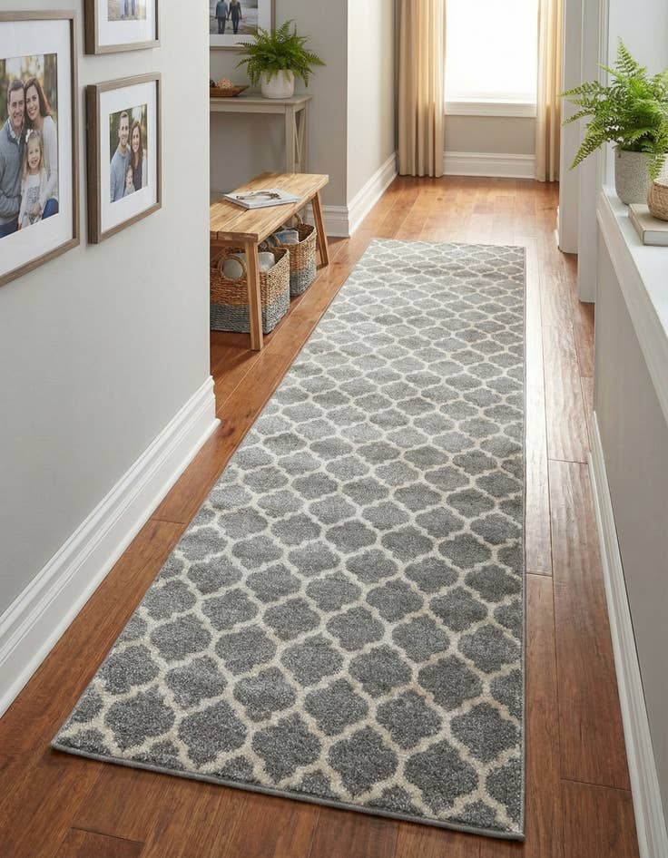 Detail image of  2' 7 x 10' Lattice Runner Rug