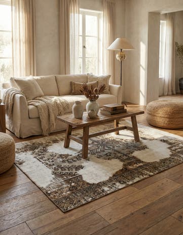 3' 10 x 6' 2 Hand Knotted Ultra Vintage Persian Wool Rug