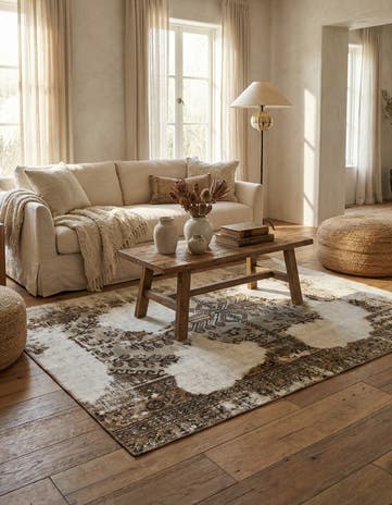 3' 10 x 6' 2 Hand Knotted Ultra Vintage Persian Wool Rug