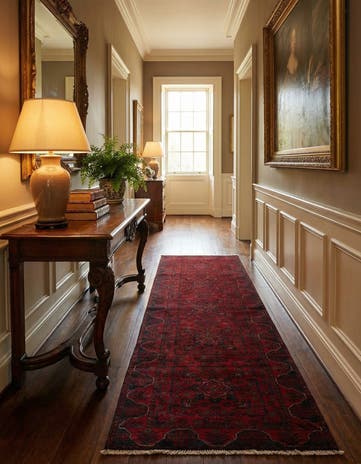 2' 10 x 9' 7 Hand Knotted Khal Mohammadi Wool Runner Rug