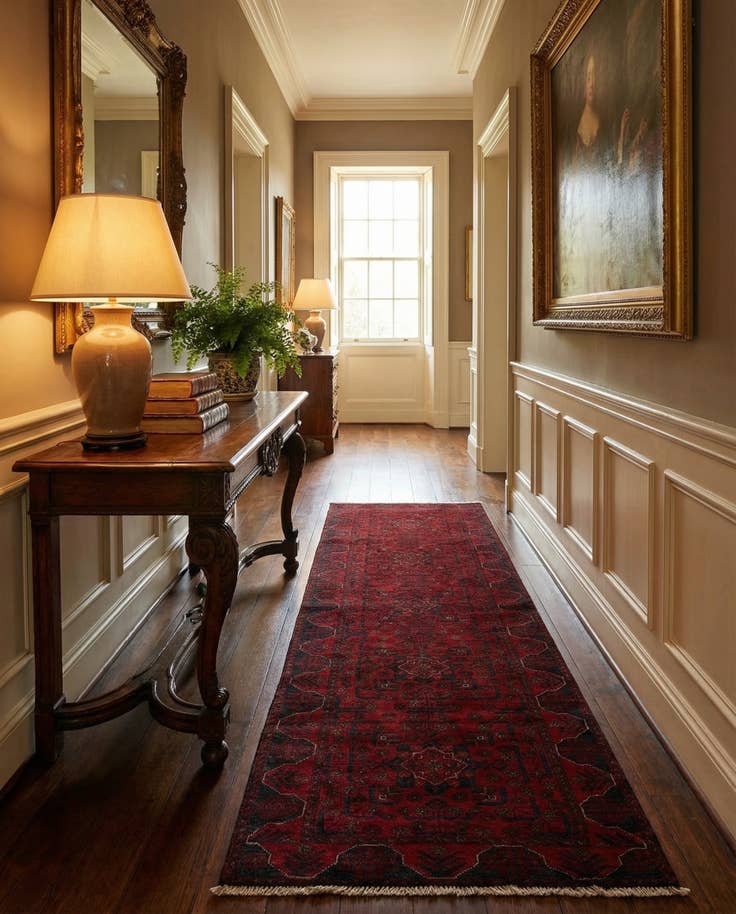 Detail image of 2' 10 x 9' 7 Hand Knotted Khal Mohammadi Wool Runner Rug