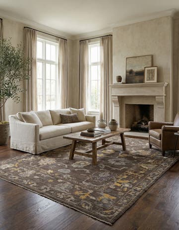10' 1 x 14' 2 Hand Knotted Oushak Wool Rug