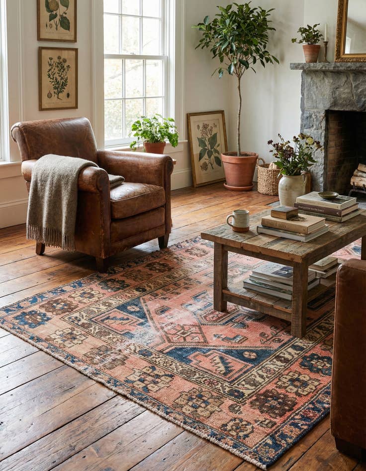 Detail image of 3' 10 x 6' 5  Hand Knotted Ultra Vintage Persian Wool Rug