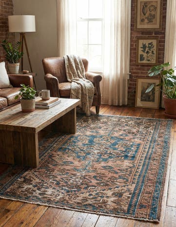 3' 6 x 5' 9 Hand Knotted Ultra Vintage Persian Wool Rug