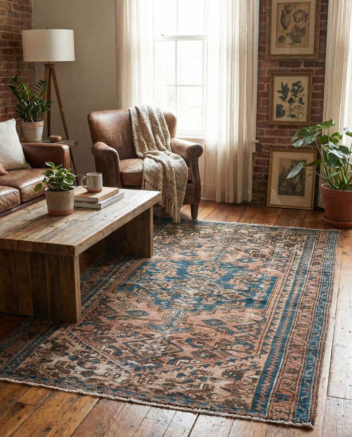 3' 6 x 5' 9 Hand Knotted Ultra Vintage Persian Wool Rug