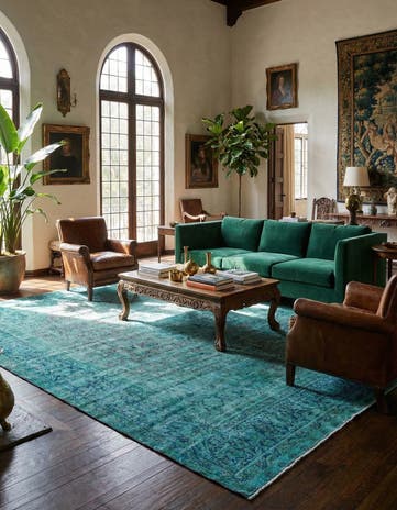 9' 7 x 12' 11 Vintage Royal Wool Rug