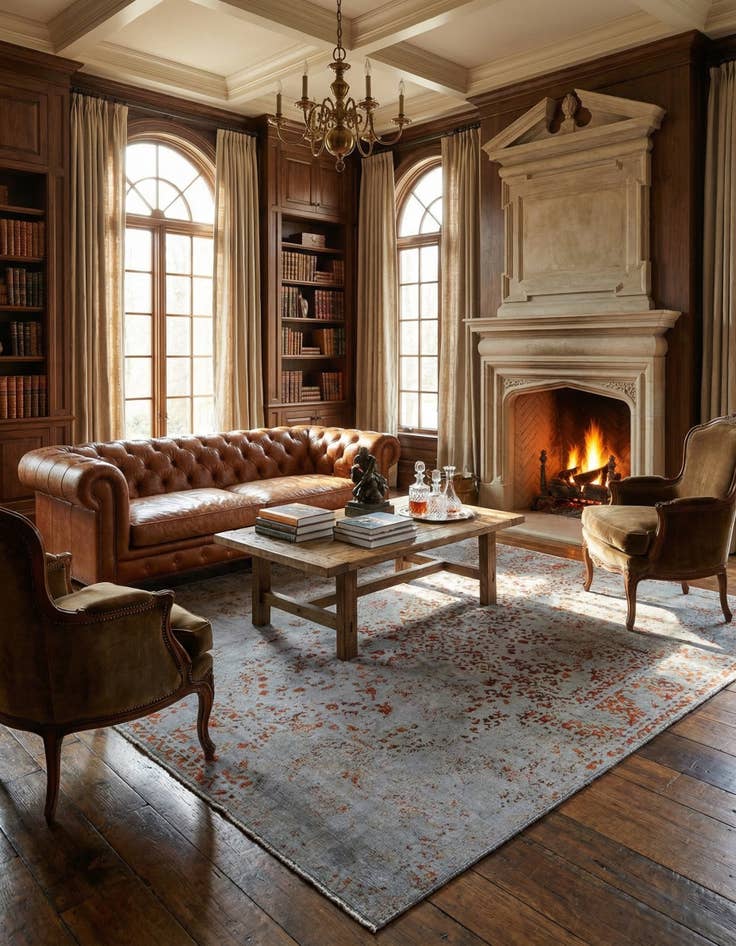 Detail image of 6' 3 x 9' 7 Vintage Royal Wool Rug