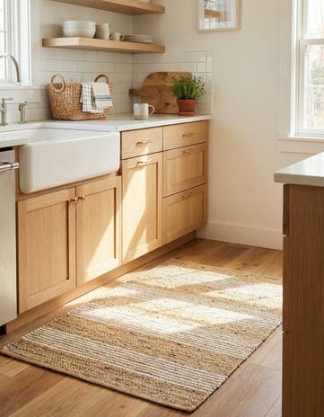 Natural Hand Woven Lariat Rug