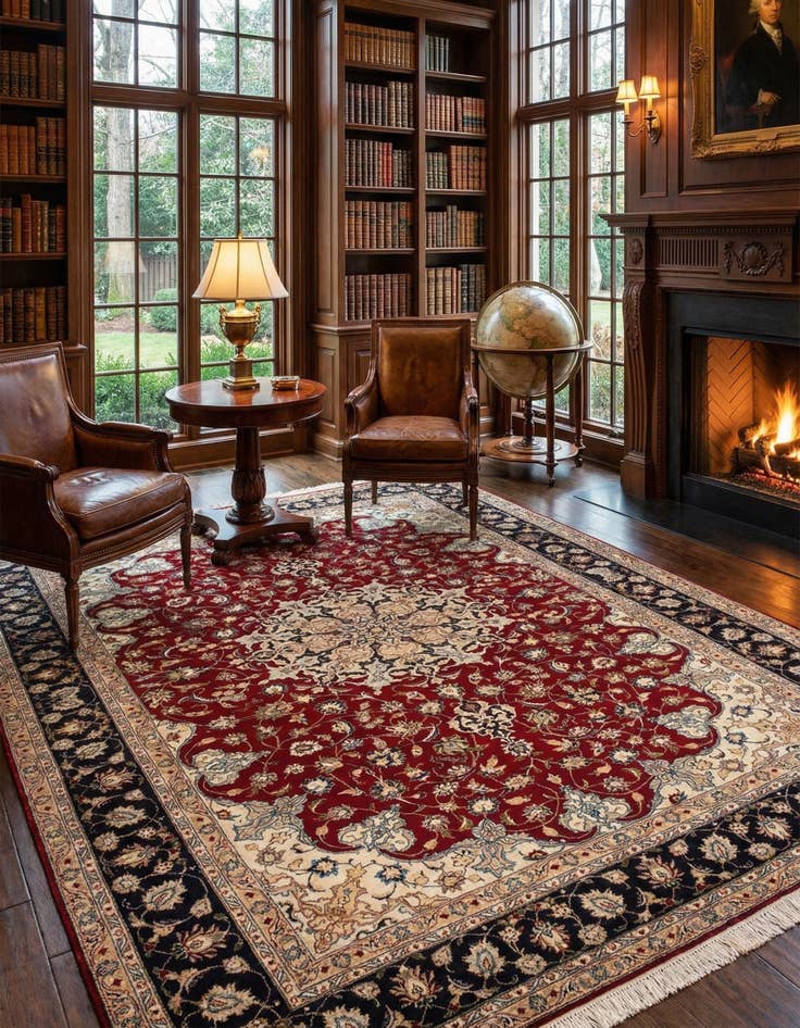 Detail image of 6' 8 x 9' 11 Tabriz Rug