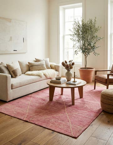 5' 6 x 8' Hand Knotted Moroccan Wool Rug