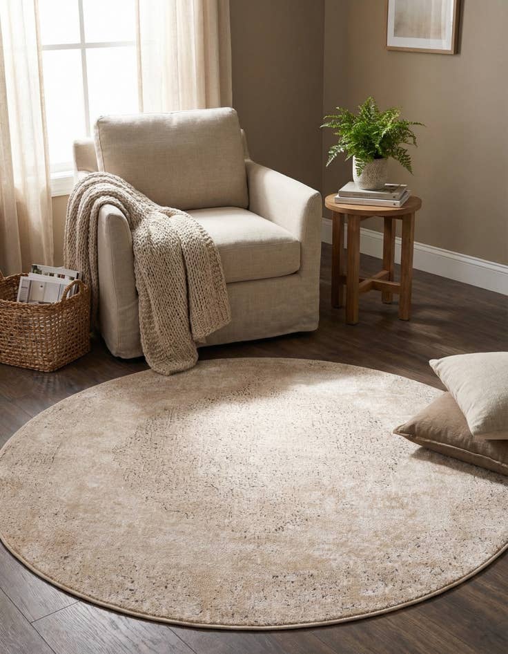 Detail image of 5' 3 x 5' 3 Oregon Round Rug