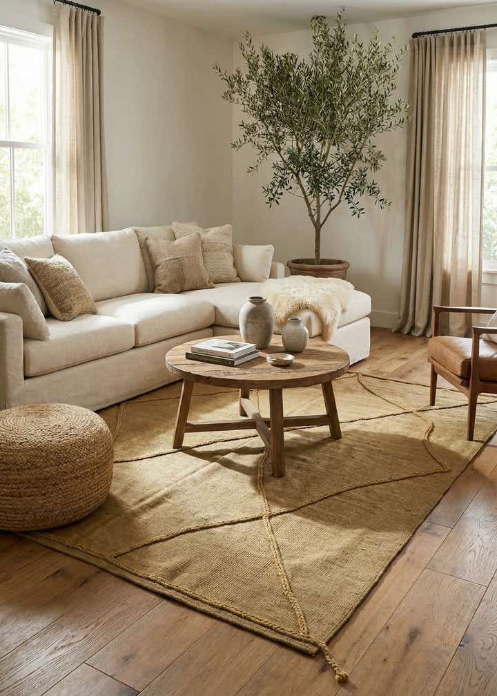 5' 10 x 7' 6 Hand Knotted Moroccan Wool Rug