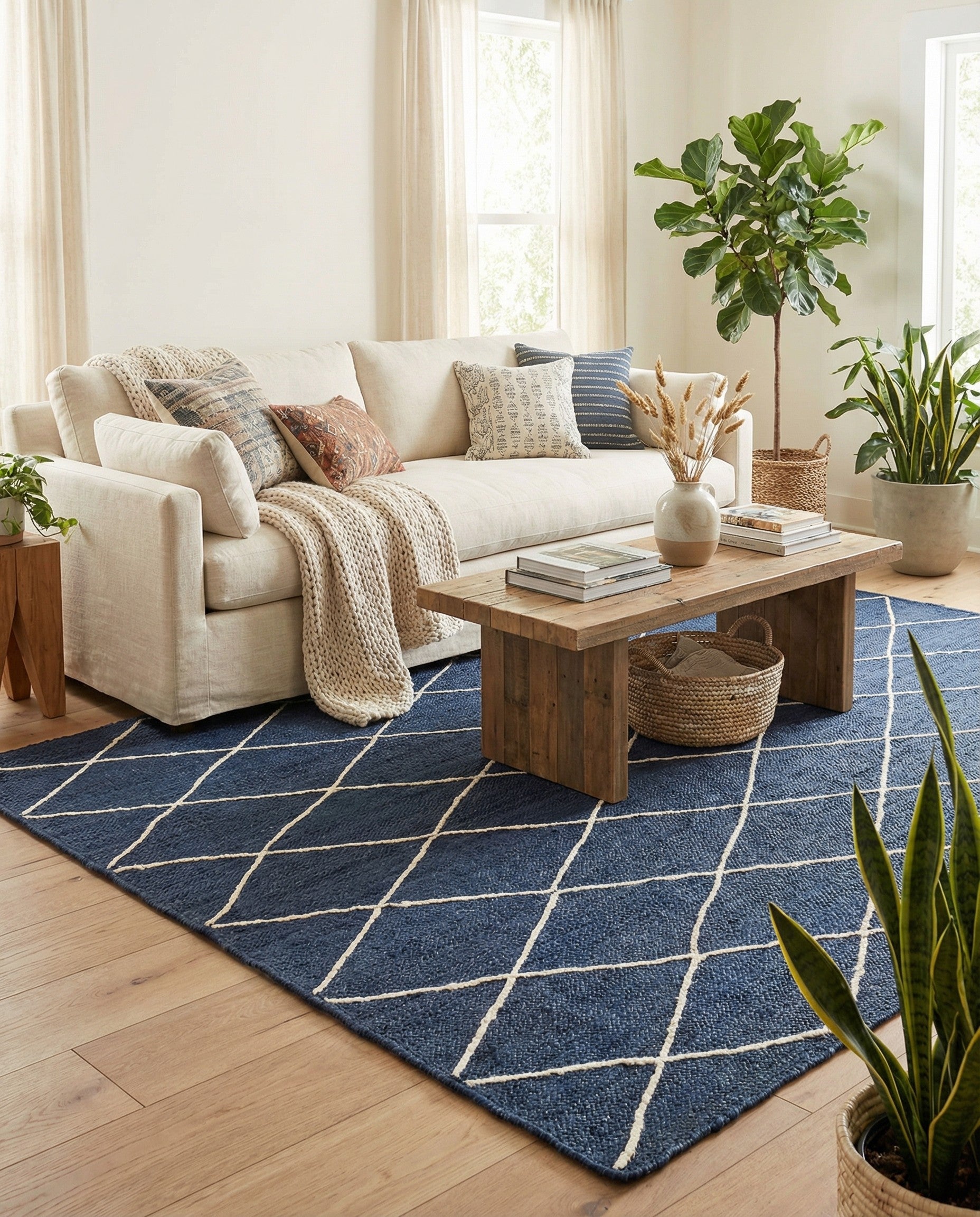  8' x 11'  Hand Braided Jute Rug