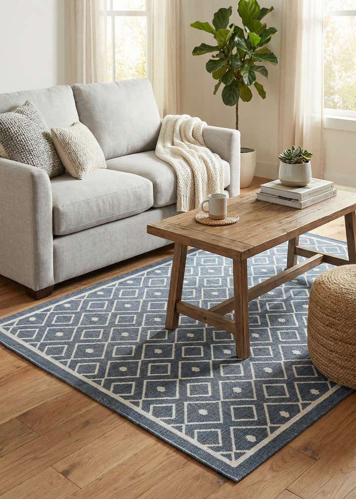 4' x 6' Easy-Clean Lattice Indoor / Outdoor Rug