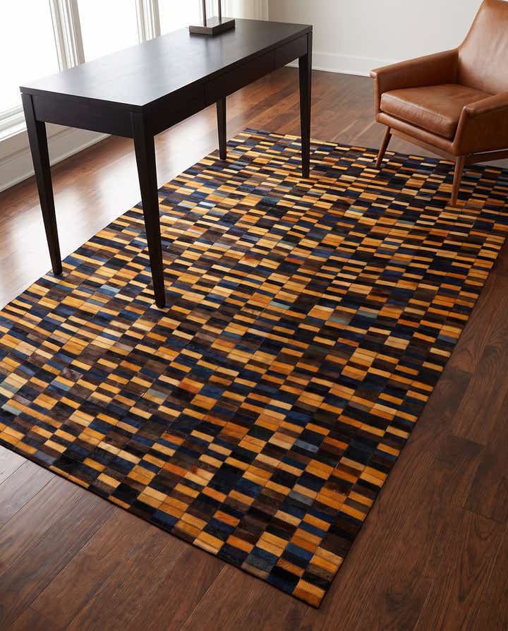 4' 11 x 7' 10 Cowhide - Patchwork Rug