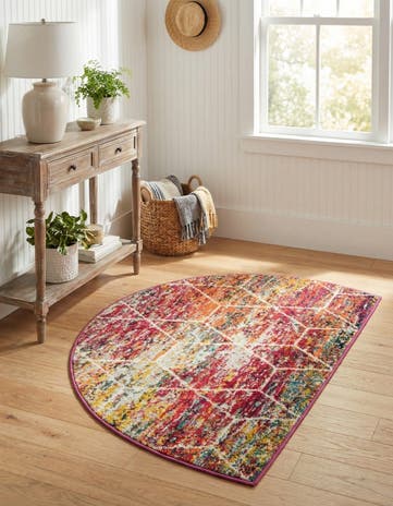 2' 7 x 4' Lattice Frieze Hearth Rug
