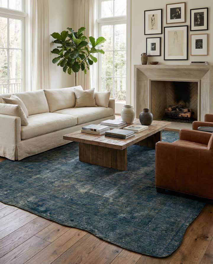 9' 5 x 12' 1 Hand Knotted Ultra Vintage Persian Wool Rug