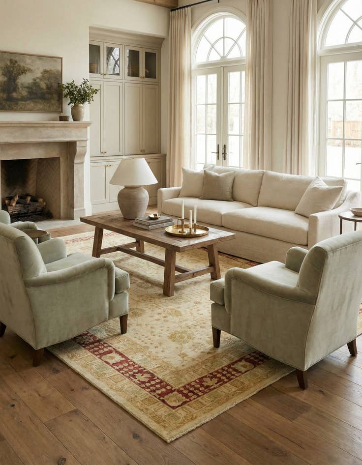 Detail image of 9' 9 x 12' 9  Hand Knotted Peshawar Ziegler Rug