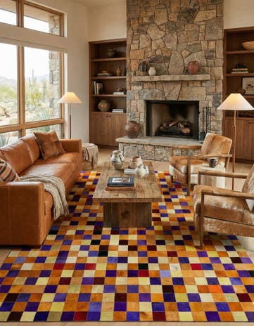 7' 11 x 9' 10 Cowhide - Patchwork Rug