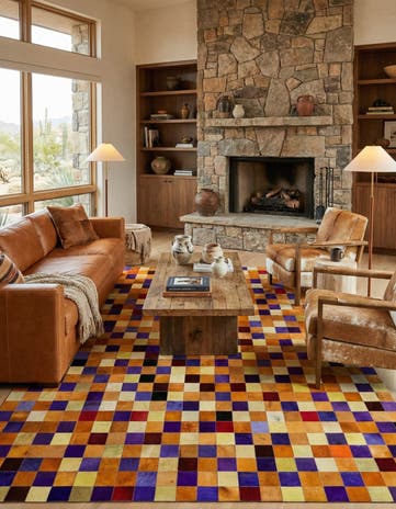7' 11 x 9' 10 Cowhide - Patchwork Rug