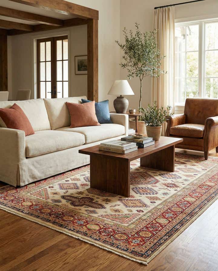 5' 6 x 7' 9 Hand Knotted Kazak Oriental Rug