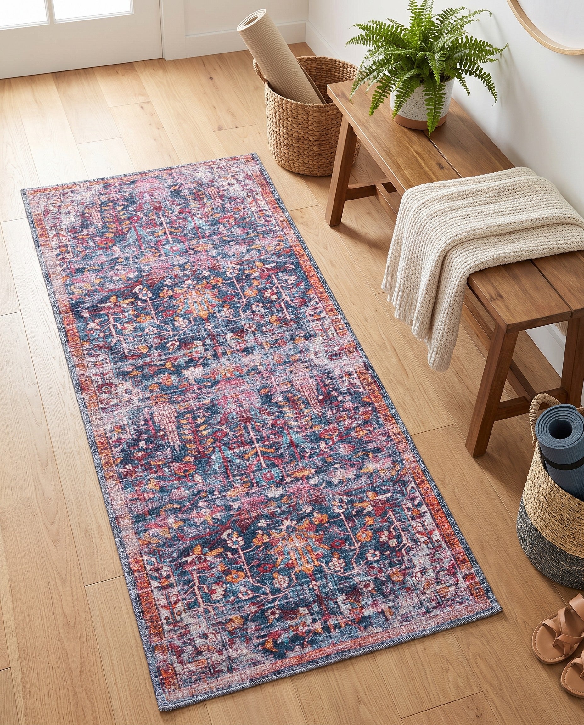 2' x 4' Washable Maahru Runner Rug
