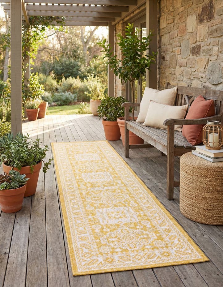 2' 7 x 12' Easy-Clean Aztec Indoor / Outdoor ...