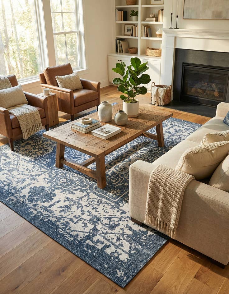 Detail image of 10' 8 x 10' 8  Washable Jill Zarin Dubai Indoor / Outdoor Square Rug