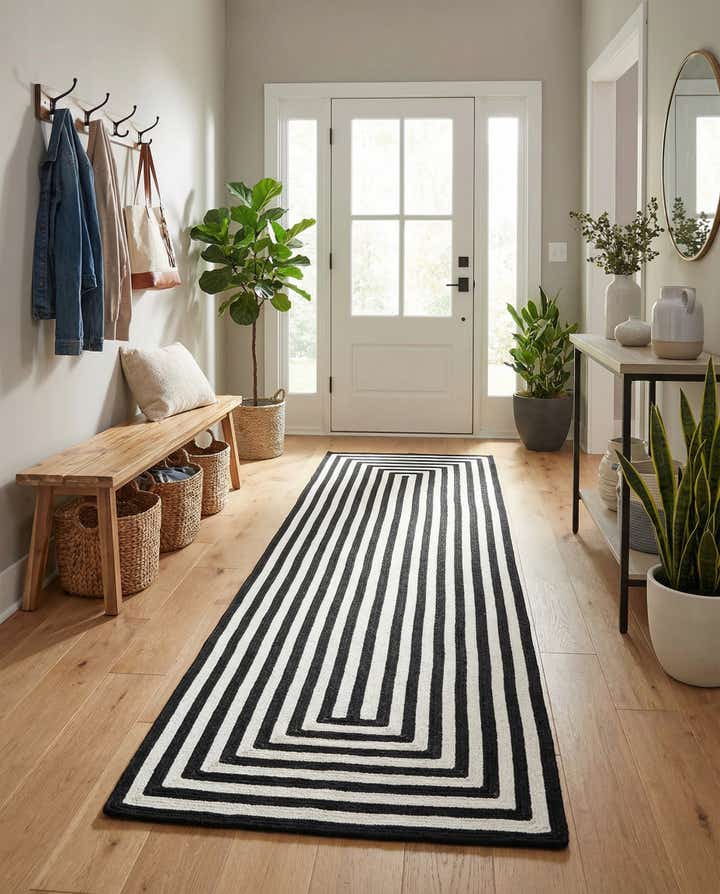 2' 7 x 10' Easy-Clean Eco Verse Washable Indoor / Outdoor Runner Rug