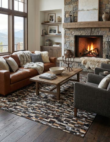 5' 2 x 7' 11 Cowhide - Patchwork Rug